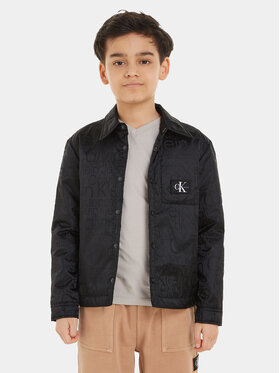 Calvin Klein Jeans Calvin Klein Jeans Преходно яке Debossed IB0IB01828 Черен Regular Fit