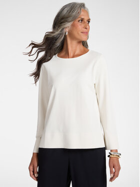 Elena Mirò Elena Mirò Sweter M561Z100751N011 Biały Regular Fit