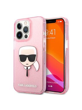 KARL LAGERFELD KARL LAGERFELD Etui na telefon Head Glitter Różowy