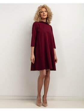 Tessita Tessita Koktejlové šaty SUKIENKA_T442 _11_XS Bordó Loose Fit