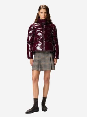 PINKO PINKO Giubbotto piumino Mirco caban crystal nylon Bordeaux Regular Fit