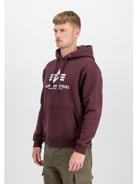Alpha Industries Alpha Industries Mikina Basic Hoodie Červená Regular Fit