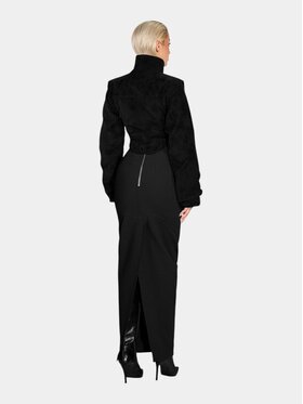MADE BY SOCIETY MADE BY SOCIETY Spódnica maxi LENGTHWISE - F27647 Czarny Basic Fit