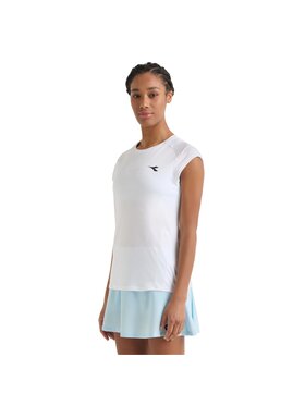 Diadora Diadora Koszulka techniczna DIADORA L. SS T-SHIRT TENNIS Biały Basic Fit