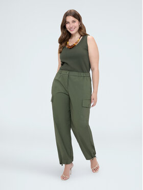 Fiorella Rubino Fiorella Rubino Pantaloni di tessuto P732T005554N035 Verde Regular Fit
