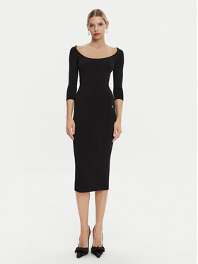 Dolce&Gabbana Dolce&Gabbana Rochie tricotată FXS20T JFMEV N0000 Negru Regular Fit