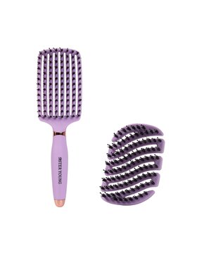 Sister Young Sister Young MILA mini z włosiem dzika + OVIA z włosiem dzika Liliac Szczotka do włosów