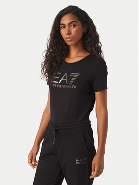 EA7 Emporio Armani EA7 Emporio Armani Тишърт 7W001443 AF10373 MC004 Черен Slim Fit