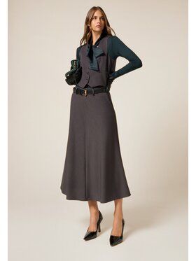 Oltre Oltre Gonna midi 1012J000308N013 Grigio A-Line Fit