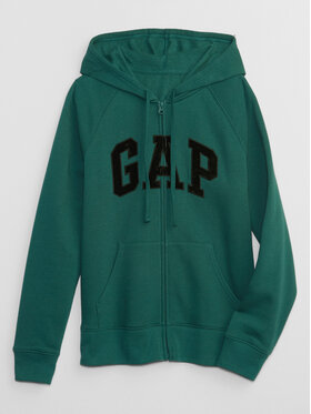 Gap Majica Dugih Rukava 463503-36 Zelena Regular Fit