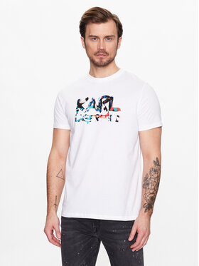 KARL LAGERFELD KARL LAGERFELD T-Shirt 755400 531224 Biały Regular Fit