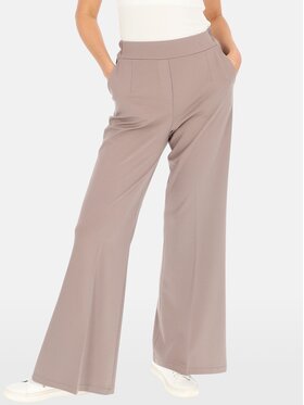 Perso Perso Spodnie materiałowe PTE242408F Brązowy Regular Fit