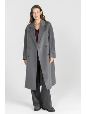 Deni Cler Milano Deni Cler Milano Płaszcz T-DC-8055-E5-85-88-1 Szary Loose Fit