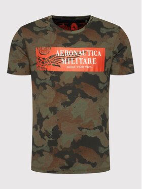 Aeronautica Militare Aeronautica Militare T-shirt 221TS1950J535 Zelena Regular Fit