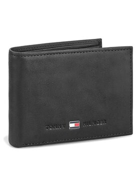 Tommy Hilfiger Tommy Hilfiger Veľká pánska peňaženka Johnson Mini Cc Flap And Coin Pocket AM0AM00662/82568 Čierna