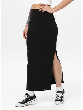 PITBULL PITBULL Spódnica maxi Spódnica maxi Rib S Czarny Regular Fit