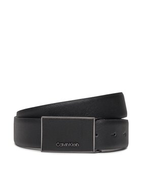 Calvin Klein Calvin Klein Pánský pásek Leather Inlay Plaque 35M K50K511761 Černá