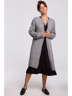 BeWear BeWear Sweter BK051 Szary Modern Fit