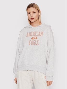 American Eagle American Eagle Суитшърт 045-1455-1642 Сив Regular Fit