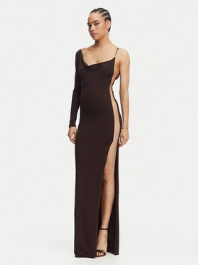 Elisabetta Franchi Elisabetta Franchi Večerné šaty AB-R47-62E2-V520 Hnedá Slim Fit