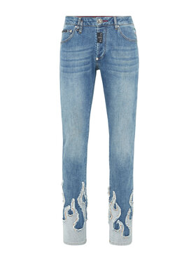 PHILIPP PLEIN PHILIPP PLEIN Jeansy 22159 Světle modrá Straight Leg