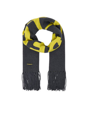 PINKO PINKO Šalikas Ojos Azules Sciarpa AI 24-25 BLK01 104313 A26I Pilka