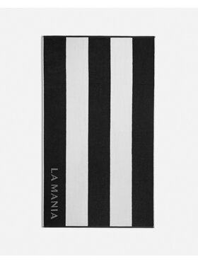 La Mania La Mania Ręcznik plażowy Calea Stripes Czarny
