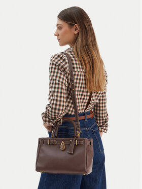 Tommy Hilfiger Tommy Hilfiger Käekott American Icon Mini Tote Leather AW0AW17926 Pruun