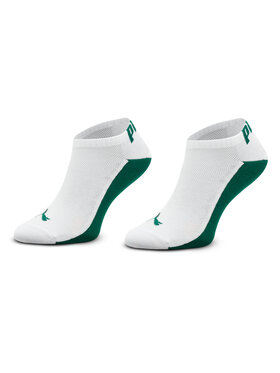 Puma Puma Set de 2 perechi de șosete medii pentru bărbați Men Back Logo Sneaker 2P 938011 Alb