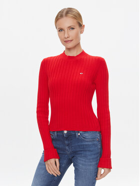 Tommy Jeans Tommy Jeans Sweater DW0DW15060 Piros Slim Fit