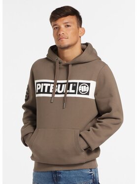 PITBULL PITBULL Bluza Bluza męska z kapturem Sherwood XXL Brązowy Regular Fit