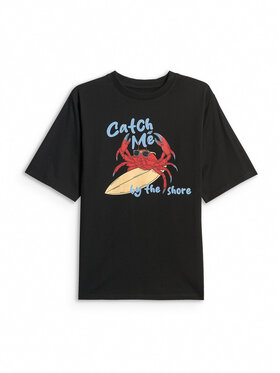 4F 4F T-Shirt WAVE RIDERS CLUB Czarny Loose Fit