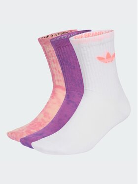 adidas adidas Skarpety długie Tie Dye Crew Socks 3 Pairs Różowy