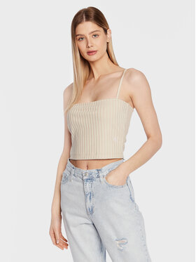 Calvin Klein Jeans Calvin Klein Jeans Felső J20J221009 Bézs Regular Fit