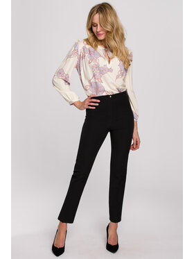 Makover Makover Spodnie damskie K093 Czarny Regular Fit