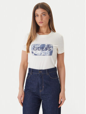 Guess Guess Póló W6GP02 K2753 Ekru Regular Fit