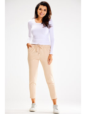 Awama Awama Dámské kalhoty A600 Béžová Basic Fit