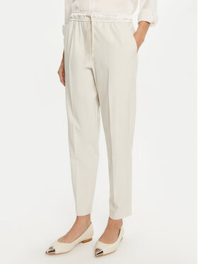Marella Marella Hlače Cammino 2423136045 Écru Regular Fit