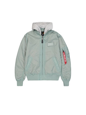 Alpha Industries Alpha Industries Kurtka bomber MA-1 TT Hood Light Bomber Jacket Zielony Slim Fit