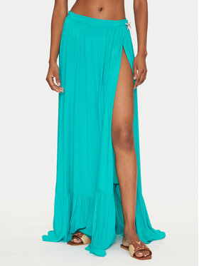 Guess Guess Fustă maxi E5GD05 WH3X2 Turcoaz Regular Fit