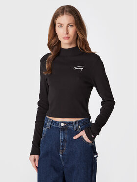 Tommy Jeans Tommy Jeans Sweter Baby DW0DW14531 Czarny Slim Fit