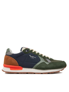 Pepe Jeans Pepe Jeans Sneakersy Brit Mix M PMS40006 Khaki