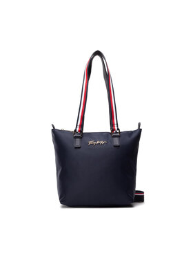 Tommy Hilfiger Tommy Hilfiger Handtasche In New Nylon Small Tote AW0AW11164 Dunkelblau