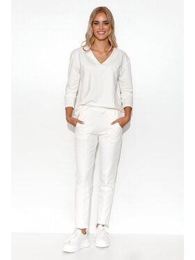 Makadamia Makadamia Dres M782 Biały Comfortable Fit
