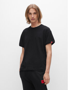 Hugo Hugo T-Shirt Labelled 50478931 Czarny Relaxed Fit