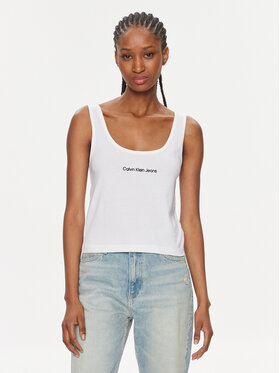 Calvin Klein Jeans Calvin Klein Jeans Top Institutional J20J221064 Bijela Slim Fit