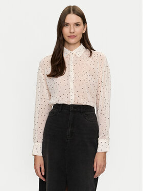 Brave Soul Brave Soul Camicia LSH-272DOTTICREA Écru Regular Fit