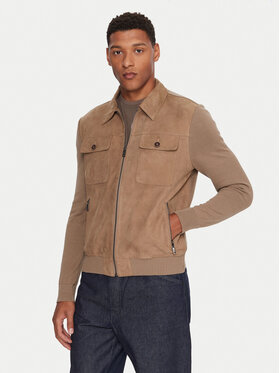 Milestone Milestone Geacă de piele MSRayan 531624 60700 Bej Regular Fit