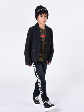 Karl Lagerfeld Kids Karl Lagerfeld Kids Jeansy Z24168 D Czarny Tapered Fit