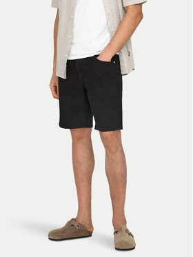 Only & Sons Only & Sons Pantaloni scurți de blugi Edge 22028012 Negru Regular Fit